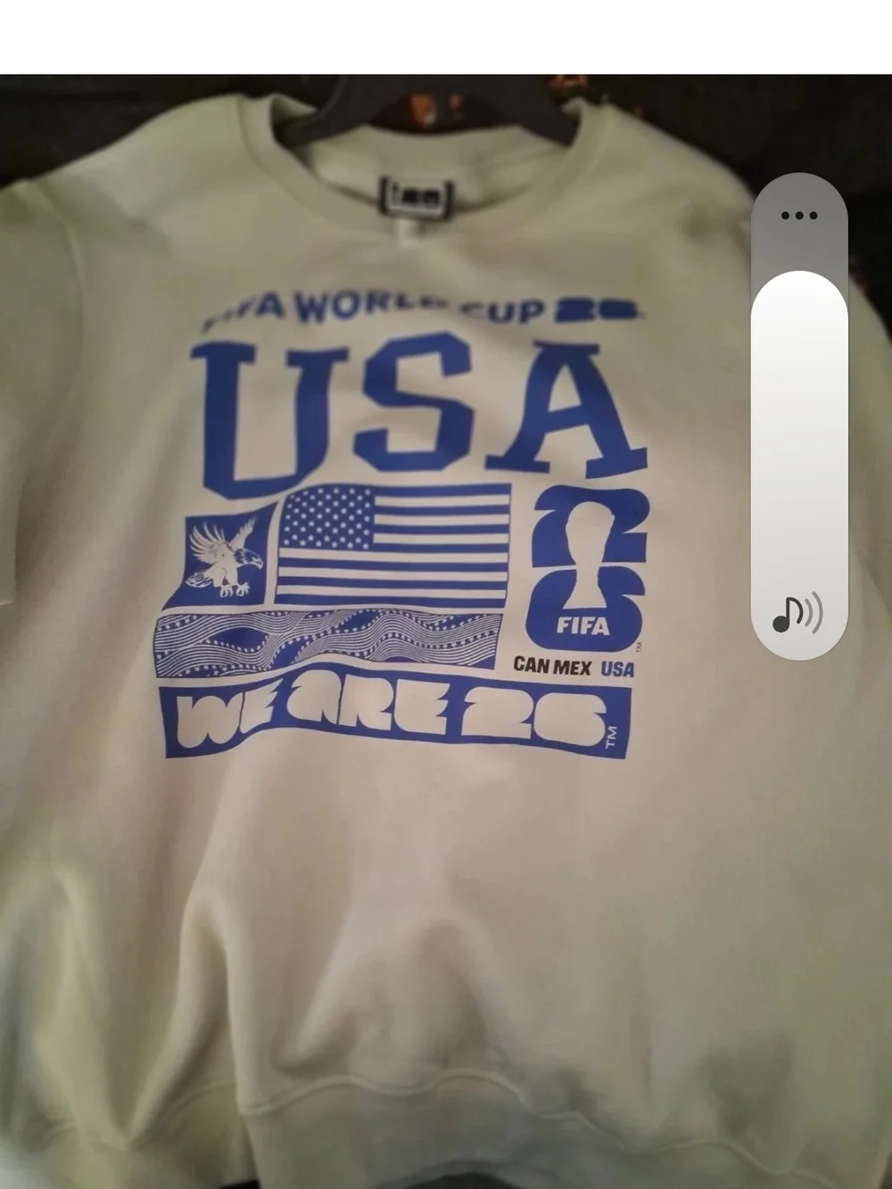 FIFA 2026 WORLD CUP USA MEBS SWEATSHIRT XL NEW WITH TAGS